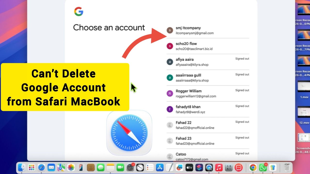 Remove Option Not Showing in Safari for Google Account | Remove Gmail Account from Safari Browser