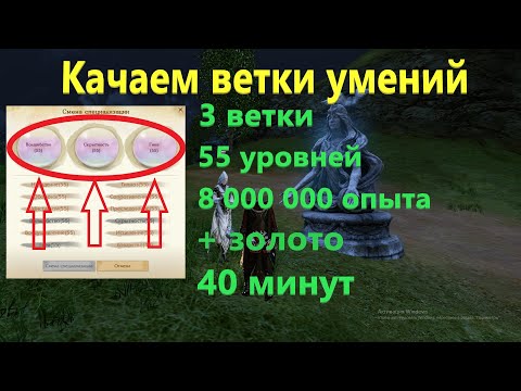 ArcheAge. Прокачать 3 ветки умений, до 55 уровня, за 40 минут и заработать золота.