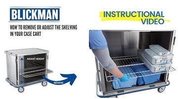 How to Remove and Adjust Pull Out Shelves in a Blickman Case Cart