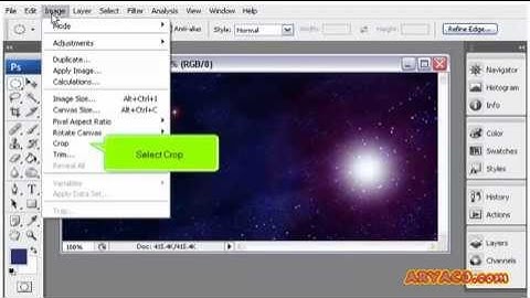 How to crop an image in PhotoShop, PhotoShop CS3