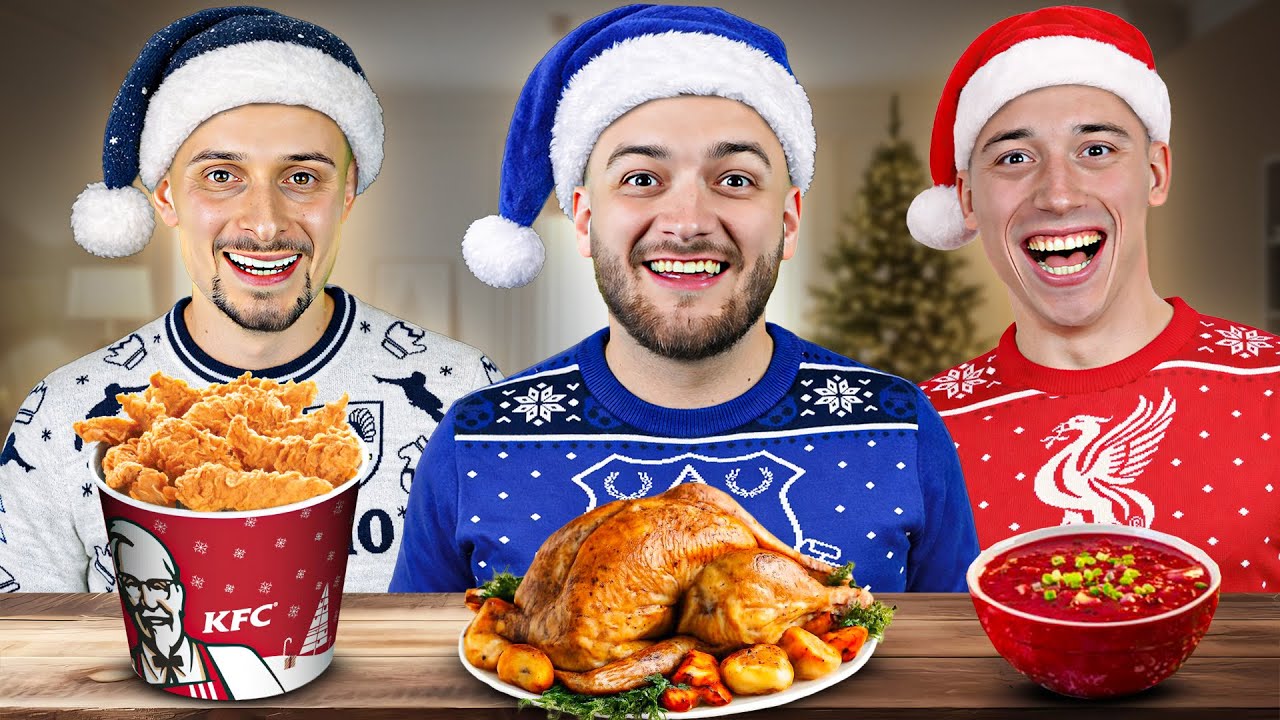 TRYING XMAS FOOD FROM AROUND THE WORLD!