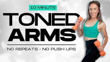 10-Minute STANDING ARM WORKOUT with Dumbbells | No Repeats, No Push Ups