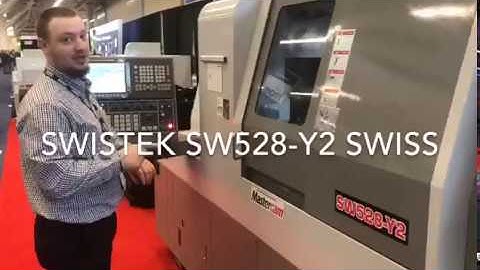 Swistek Demonstrates the SW528-Y2 Swiss Type CNC Lathe
