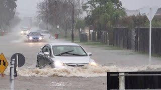 Incredible scenes of widespread flooding in Auckland