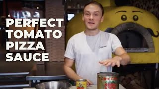 AMAZING TOMATO PIZZA SAUCE | How to make perfect &amp; simple sauce - only 3 ingredients &amp; no cooking