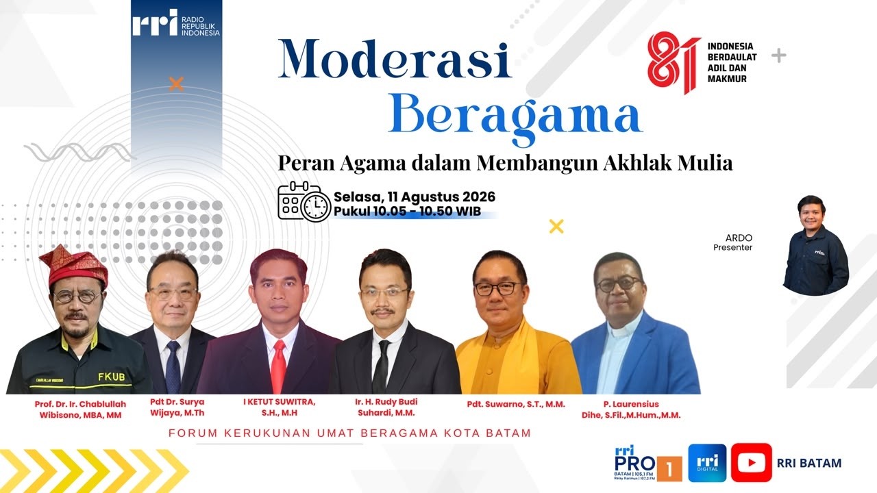 MODERASI BERAGAMA - PERAN AGAMA DALAM MEMBANGUN AKHLAK DUNIA