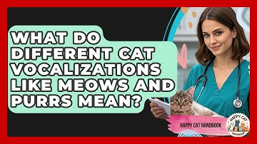 What Do Different Cat Vocalizations Like Meows And Purrs Mean? - Happy Cat Handbook