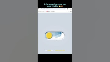 🔘 Animated Toggle Button Using HTML & CSS #webdevelopment #coding #animation #shorts