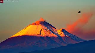 May 27, 2024: Beautiful Sunrise at Popocatepetl Volcano, near Mexico City