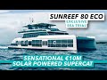 Exclusive sensational 10m solarpowered supercat  sunreef 80 eco sea trial  motor boat  yachting