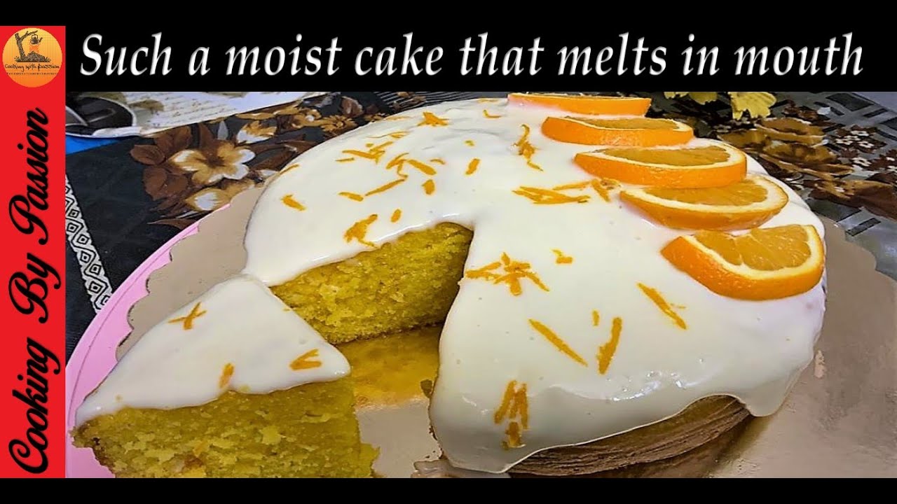 Orange cake with cream cheese frosting Orange cake recipe Cooking