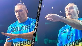 OLEKSANDR USYK SHOWS INSANE HAND SPEED WITH COIN TRICK DURING USYK VS JOSHUA OPEN WORKOUT