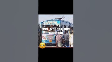 SVS (Muruga) Bus Service || Miss You...#shorts #viralvideo #tiruchengode #privatebus