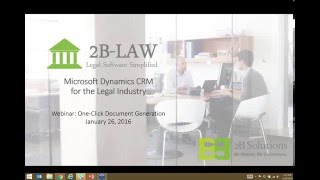 Famous Dynamics CRM for Legal - One Click Document Generation Profile