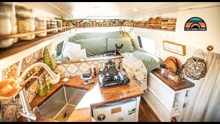 Her Bohemian Camper Van Tiny House - Solo Female Van Life On The Road