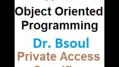 CS210 Dr  Bsoul Private Access Specifier  Python