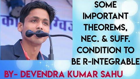 Riemann Integral-5(Some Important Theorems/Necessary & Sufficient Condition to be R-Integrable)By-DK