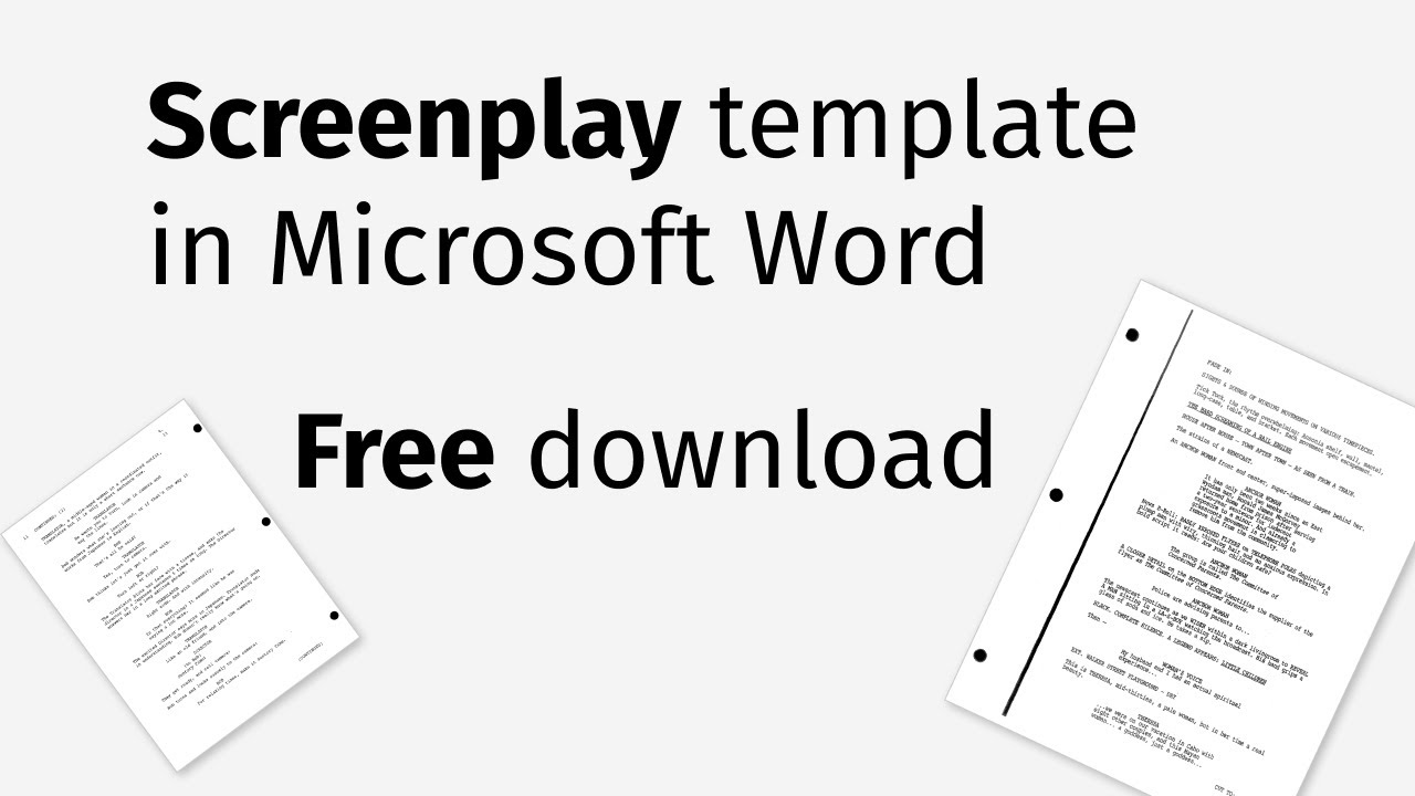 Create a Screenplay template in Word (free download) For Microsoft Word Screenplay Template