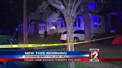 Two people shot during a home invasion robbery in North College Hill