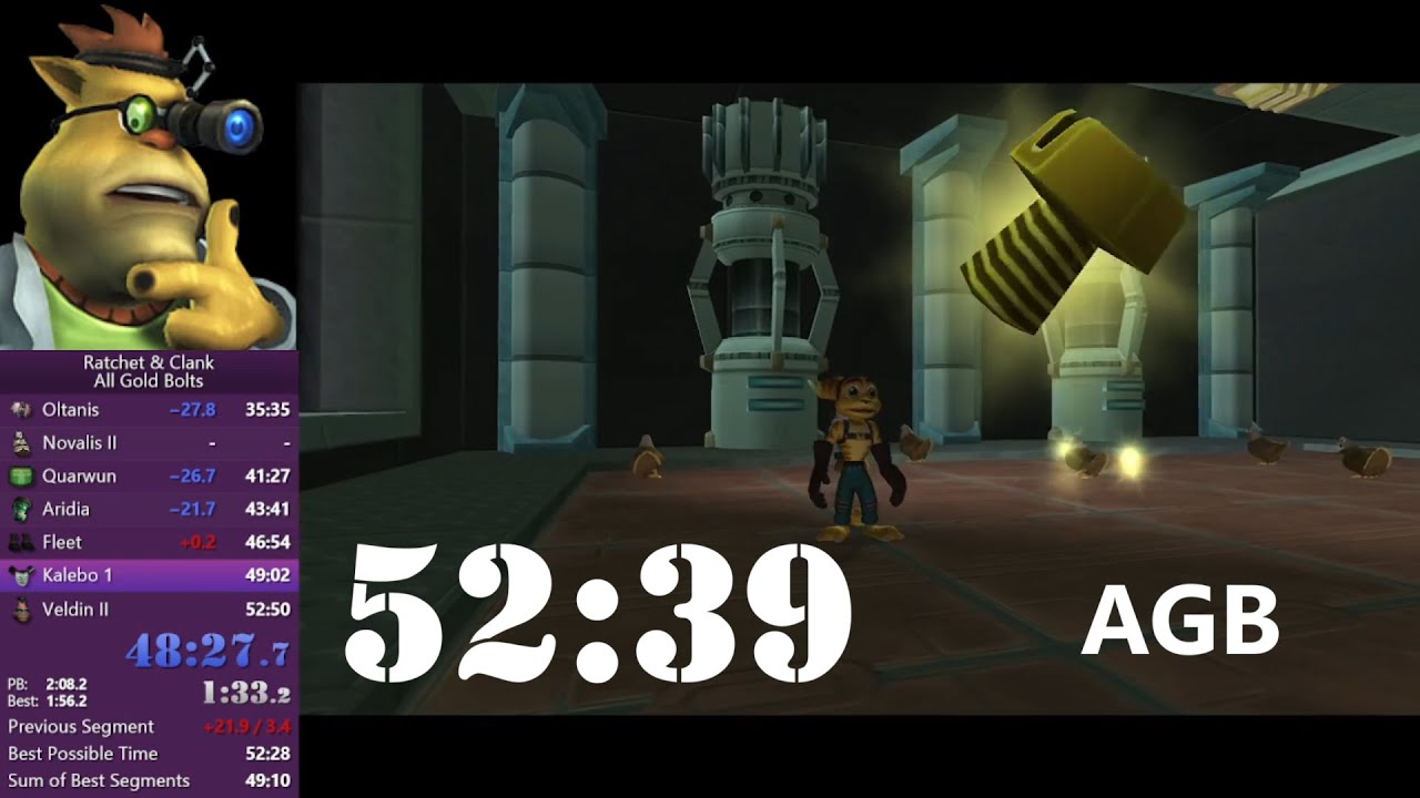 Ratchet & Clank All Gold Bolts Speedrun in 