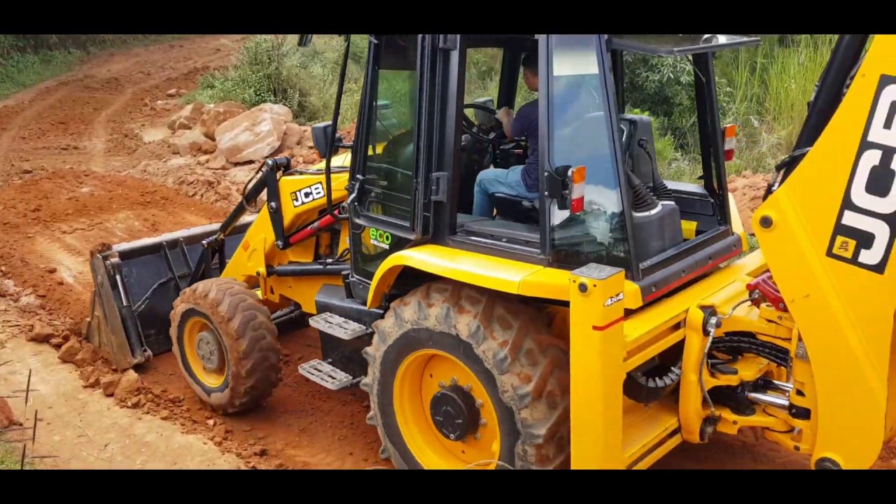 jcb backhoe loader leveling video - YouTube
