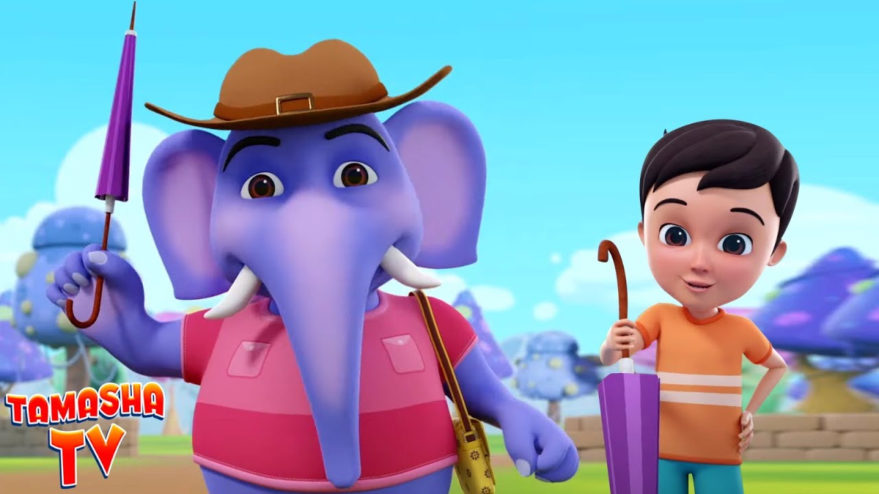Rhathi Raja Hathi Raja O Hathi Raja, हाथी राजा, Hindi Balkavita and Kids Rhymes ...