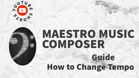 #Shorts|Maestro Music Composer: How to Change Tempo