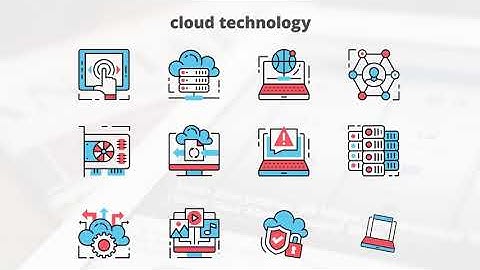 Cloud Technology – Thin Line Icons | After Effects Elements - Envato elements