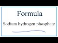 Sodium and Hydrogen Phosphate Concepts