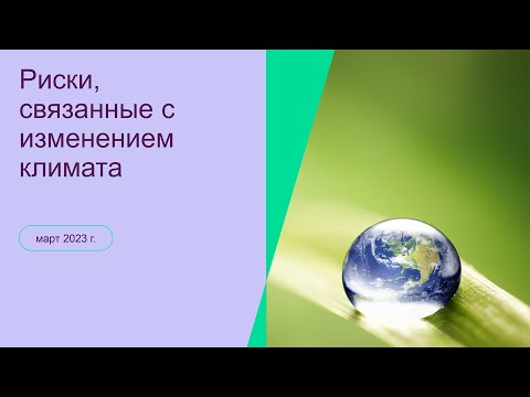 Лекция В.Б.Лукина «Риски, связанные с изменением климата»