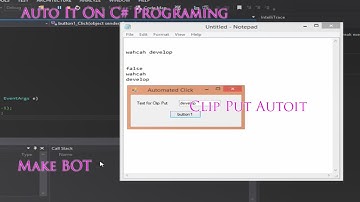Clip Put using Autoit on c# (Tutorials Automation Programing)