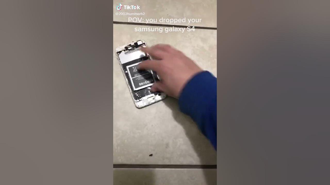 Person drops phone as the breaking Lego sound effect plays then builds