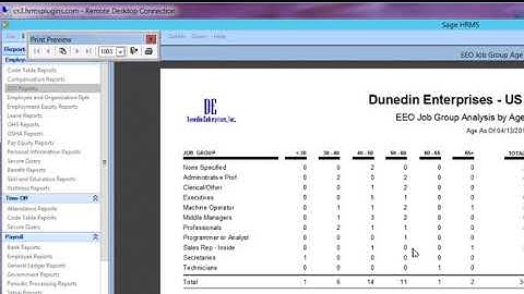 EEOC Reporting in Sage HRMS
