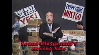 1986 - Sound Playground - Emergency Moving Sale Commercial