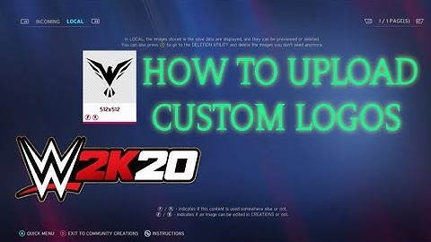WWE 2K20 How to Upload Custom Images/Logos