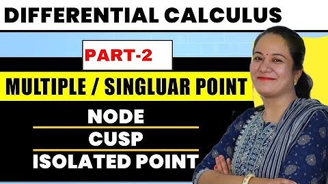 Differential Calculus | Singular point |  Multiple Point at Origin | Node, Cusp and Isolated Point /