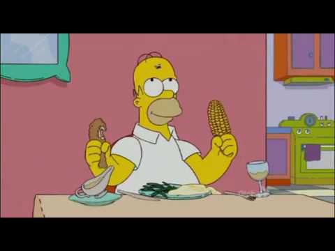 Homer Simpsons Kills Fly With Head While Holding Corn and ...