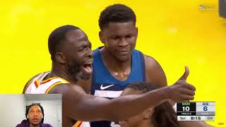The Fake Crashout Draymond Anthony Edwards Shoves Kuminga Reaction