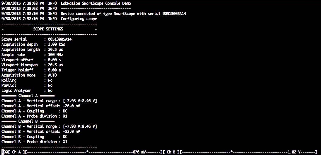 SmartScope console demo