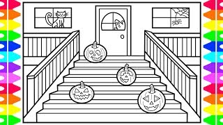 Happy Halloween How To Draw Pumpkins For Kids Pumpkin Drawing And Coloring Pages For Kids