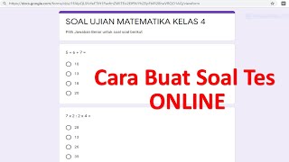 Cara buat soal tes online
