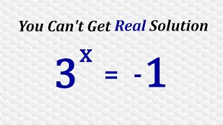 Solving 3^x = -1 in a complex space.