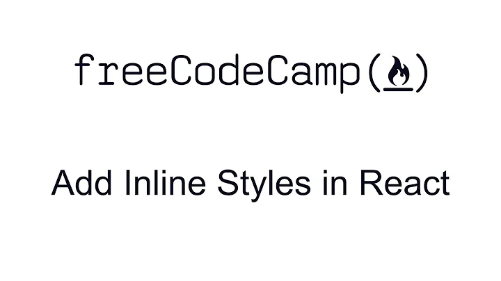 Add Inline Styles in React - React - Free Code Camp