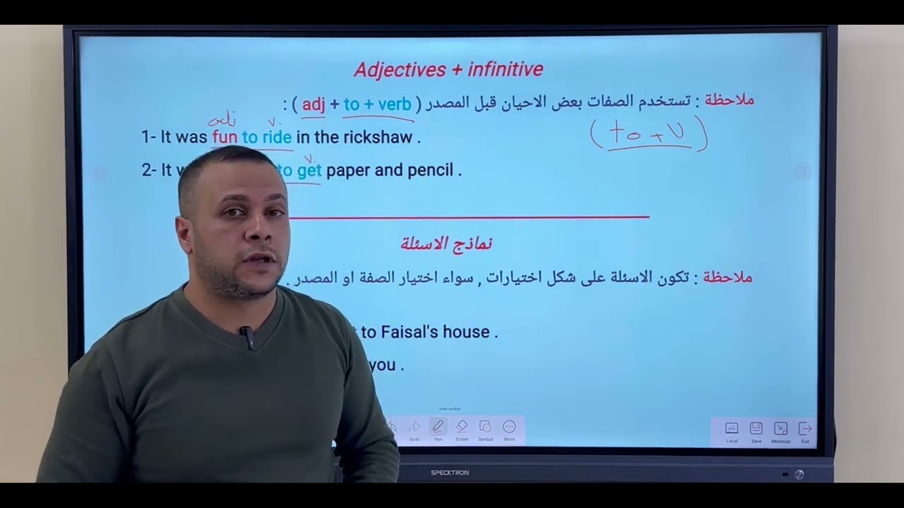 Adjectives And Infinitive  الصفات و المصدر الفصل الثاني ( الصف الرابع الاعدادي )