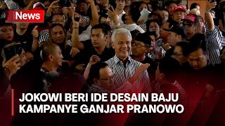 Ganjar dan Relawan Kompak Pakai Baju Garis-Garis Ide Jokowi