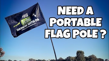 NON BREAKABLE DIY 15FT PORTABLE FLAG POLE ONLY $55 DO-IT-YOURSELF