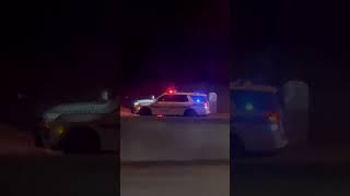 Nassau County Highway patrol on side of highway