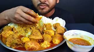 Super oily Egg Chicken Curry Eating | Oily Chicken Curry Eating | #bhukkhadboy