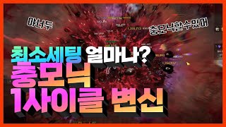 충모닉 1사이클 변신 최소 세팅이 뭘까?? 풍요룬부터 트라이포드까지 [로아]