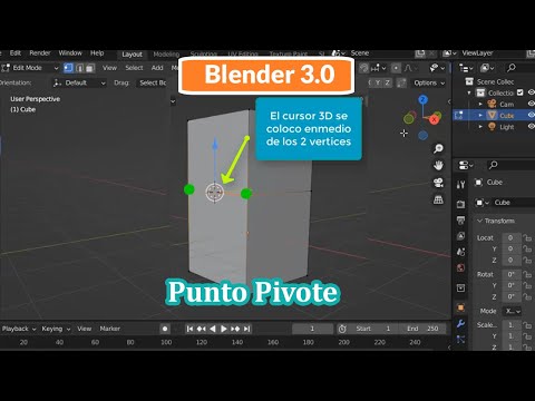 Video: ¿Cómo cambio el punto de pivote en Blender?